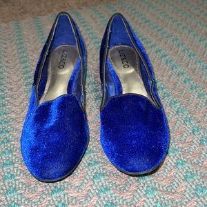 7M Liz & Co Blue Wedge Slip Ons